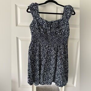 Old Navy Navy and White Floral Top